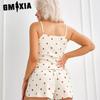 GMXIA Pyjamas Women's Printed Sexy Suspenders Shorts Casual Wearable Loungewear Set
