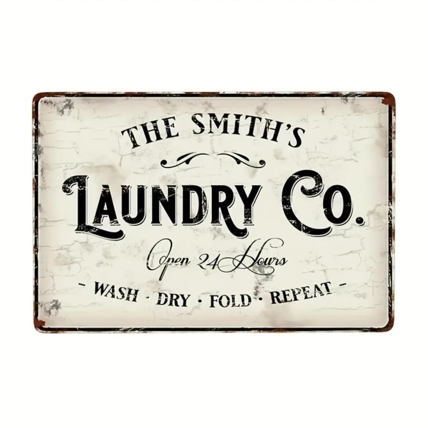Personalized Custom Vintage Laundry Room Sign Home Organization Wall Decor For Decoration Only 20x30cm
