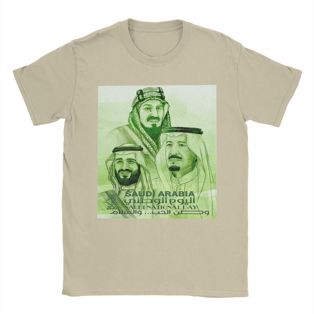National Day of Saudi Arabia Pure Cotton T Shirt For Man Summer Streetwear T-Shirts O Neck Hippie Tee Shirt Logo Clothing