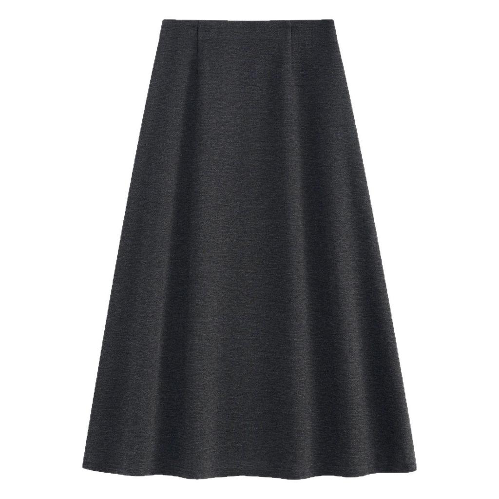 2025 Autumn/Winter Women's High-Quality Woolen A-Line High-Waisted Long Skirt