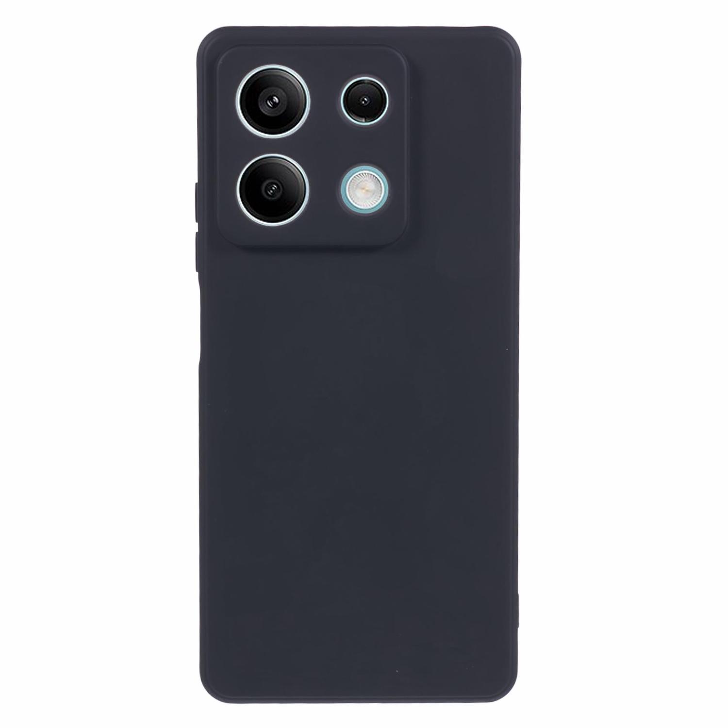 

For Xiaomi Redmi Note 13 Pro 5G/Poco X6 5G TPU Phone Cover Rubberized Case with Soft Fiber Lining Black