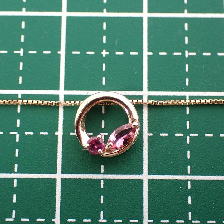 [Used] K10PG pink tourmaline pendant/g466-56