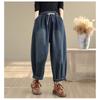 DIMANAF 2025 Autumn Winter Plus Size Women Jeans  Cotton Denim Long Pants Vintage Bottoms