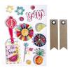 3D Stickers - YOUDOIT - Summer Party - Multicolor - 13 Stickers - 20 Kraft Labels