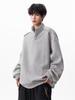 Men's Autumn Trendy Half-Zip Stand Collar Velvet Hoodie
