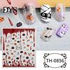Holiday Themed Nail Stickers 6 Sheets Halloween for Women, Pumpkin Ghost Bat Skull Decals Manicure Decoration Decals, Art Accessories Home Salon Girls