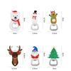 1-20PC Christmas Beer Bottle Opener Santa Snowman Bottle Opener Silicone Stainless Steel Bottle Opener Party Decoration Supplies