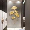 Ginkgo Leaf Iron Art Wall Hanging - 3D Metal Decor for Living Room Entrance