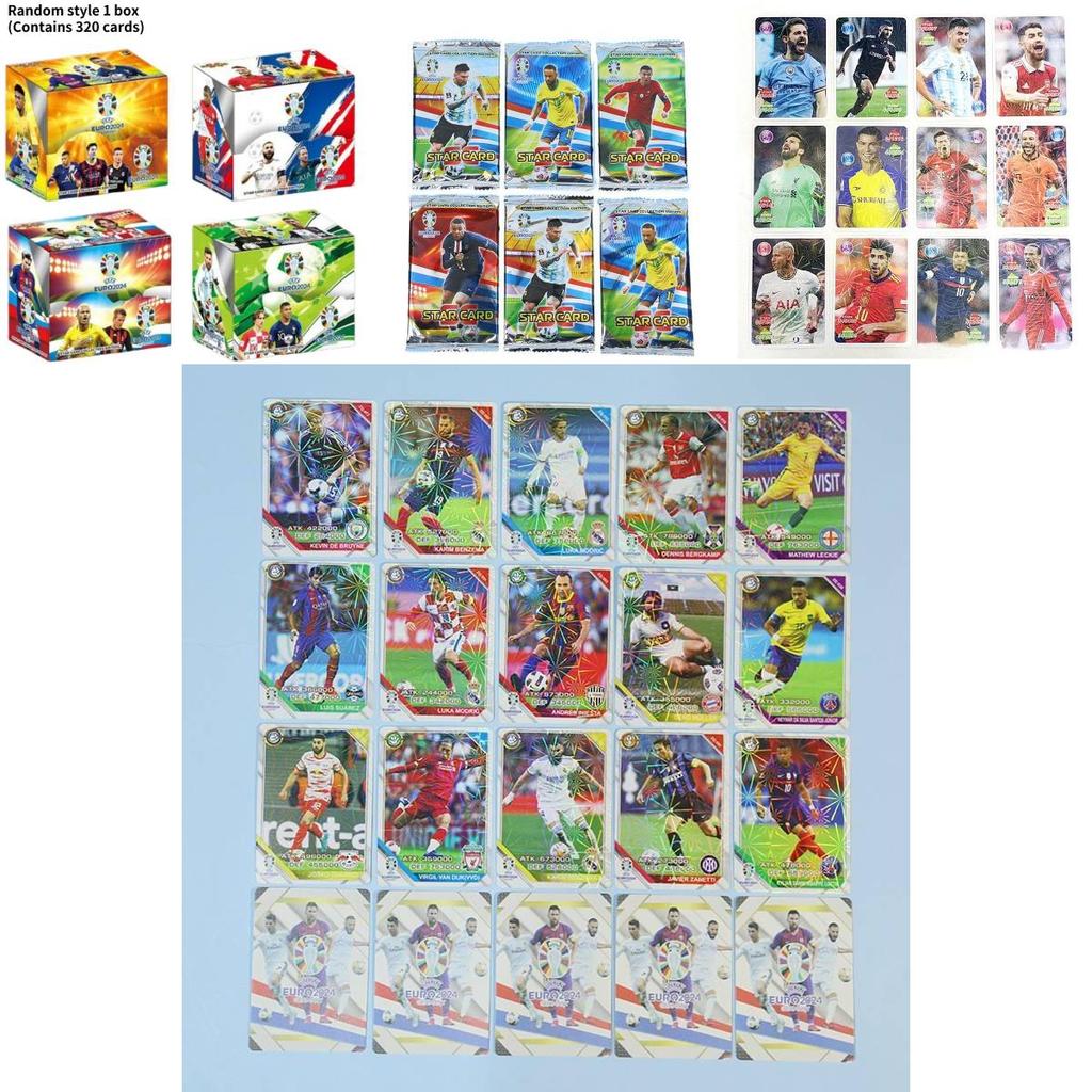 High-quality Soccer Star Cards European Cup Messi Neymar Ronaldo Shinny Collectibles