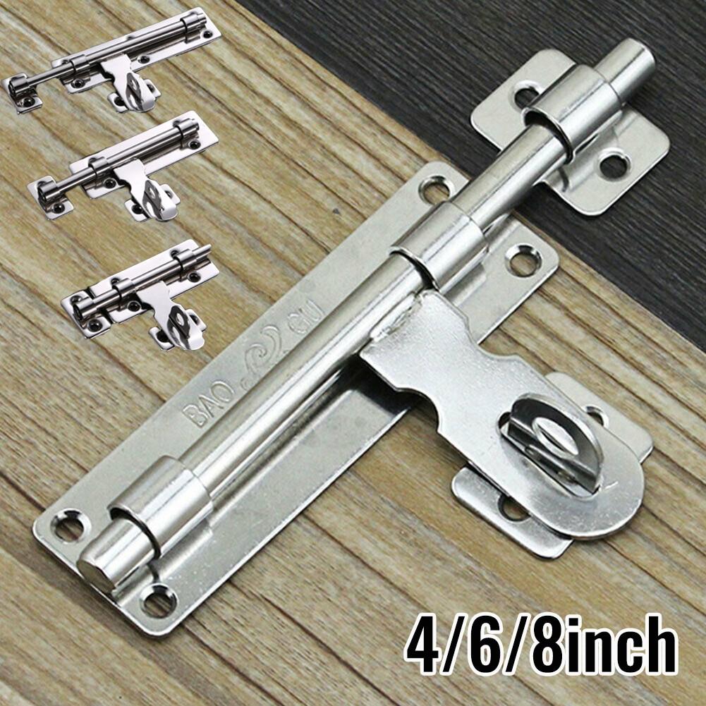 Door Lock Stainless Steel Door Slide Bolt Latch Gate Fences Door Bolt Window Catch Lock Safety Anti-theft Home Hardware