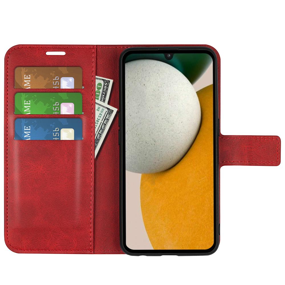 

For Samsung Galaxy A15 5G Case Wallet Stand PU Leather Calf Texture Phone Cover Blue
