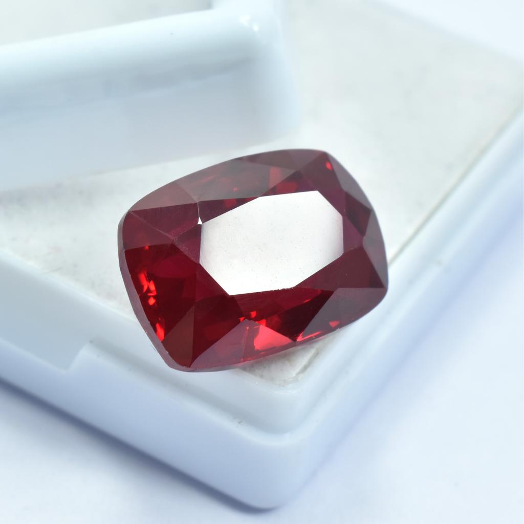 Natural Red Ruby Loose Gemstone 20.00 Ct Cushion Cut for Jewelry Making and Gem Collections