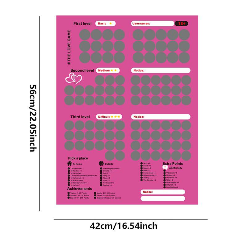 Sex Positions Spiel für Paare Sex Positions Rubbelposter Valentinstag Date Night Das Liebesspiel Poster für Erwachsene Sexspielzeug