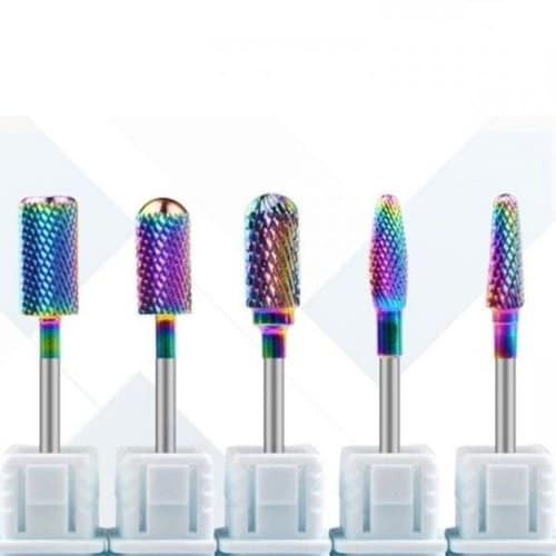 

ALTIPIA 09FARM Nail Drill Bit Tungsten Rainbow 5PCS 1 Set
