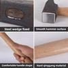 Carbon Steel Forging Iron Hammer Blacksmith Wooden Handle Hammer Blacksmith Flat Mouth Head Hand Tools Manual Multi Purpose