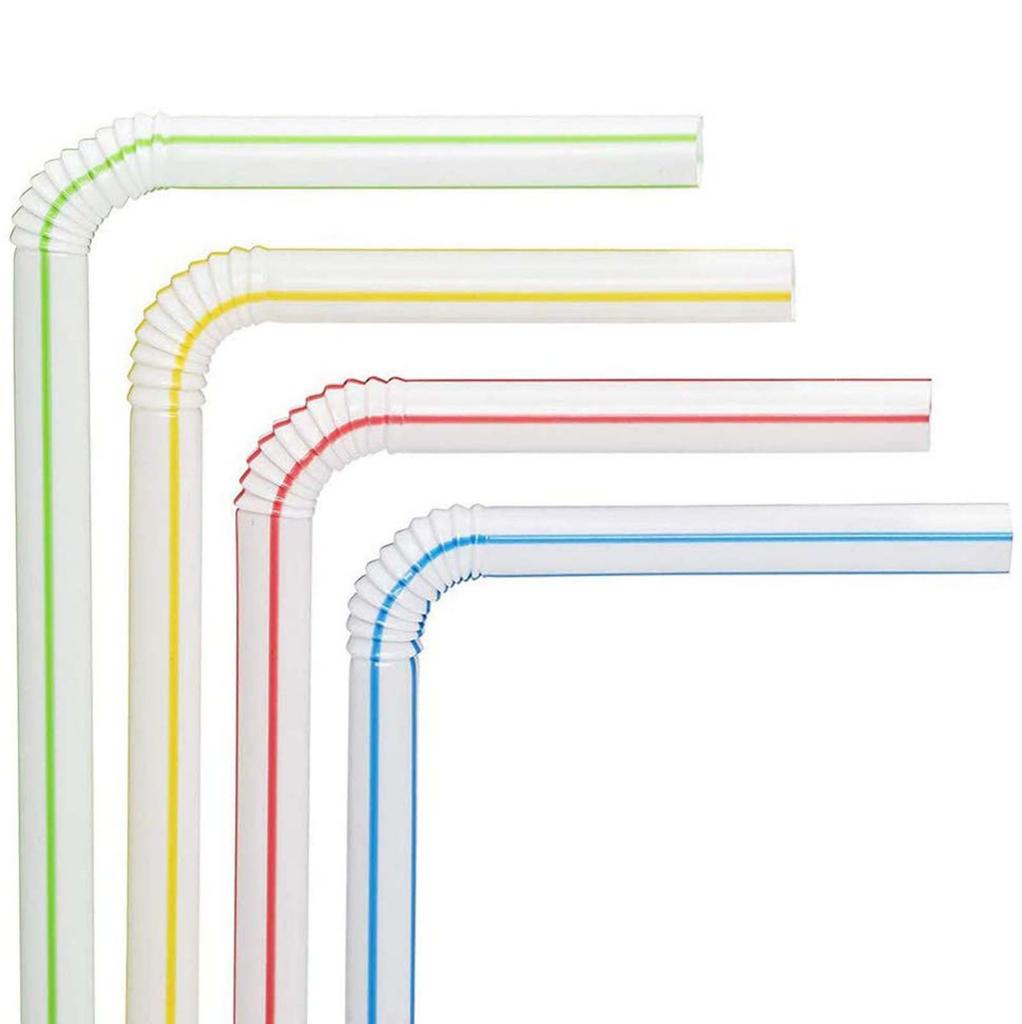 400pcs Plastic Disposable Straws For Parties/Bar/Beverage Shops/Home Straws