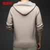 Hengyuanxiang Men's Hooded Thick Knit Sweater