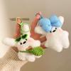 1 Stück Kawaii Hase Plüsch Schlüsselanhänger Ornament Niedliches Plüschtier Schleifenknoten Schlüsselanhänger für Damen Mädchen Vielseitiger Taschenanhänger Anhänger Geschenke