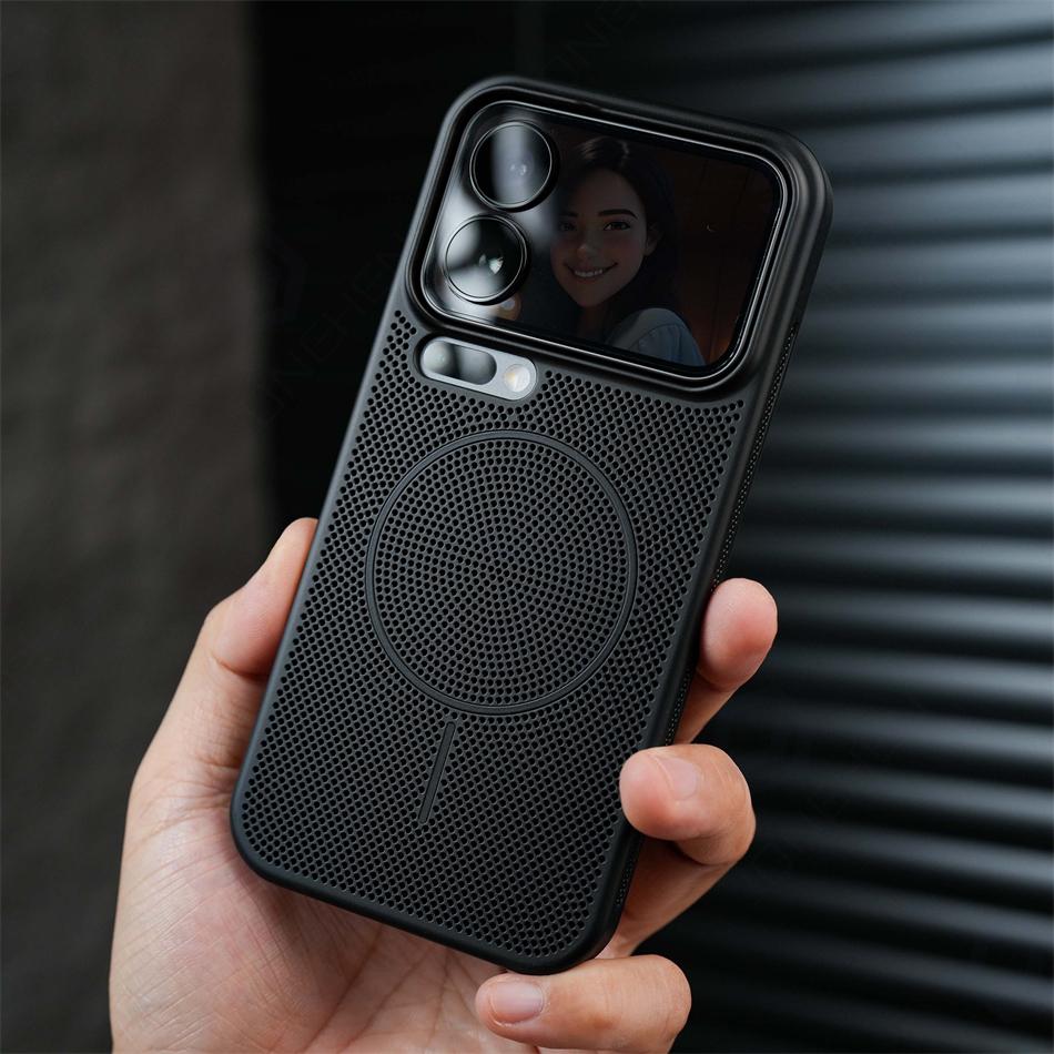 Magnetic For Xiaomi Mi 14 1 17 Pro Max Mi17 17p Case New Candy Simple Fine Hole Heat Dissipation Anti-drop PC Cover For Xiaomi 17