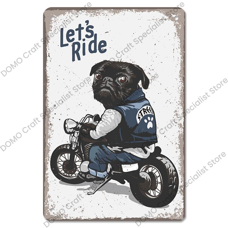 Vintage Cool Dogs Poster Metal Signs Super Hero Animal Metal Tin Plate Retro Plaque Pet Shop Bar Pub Home Wall Decor