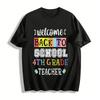 Back To 4th Grade Colorful School Season Kids Top Pure Cotton T-shirt