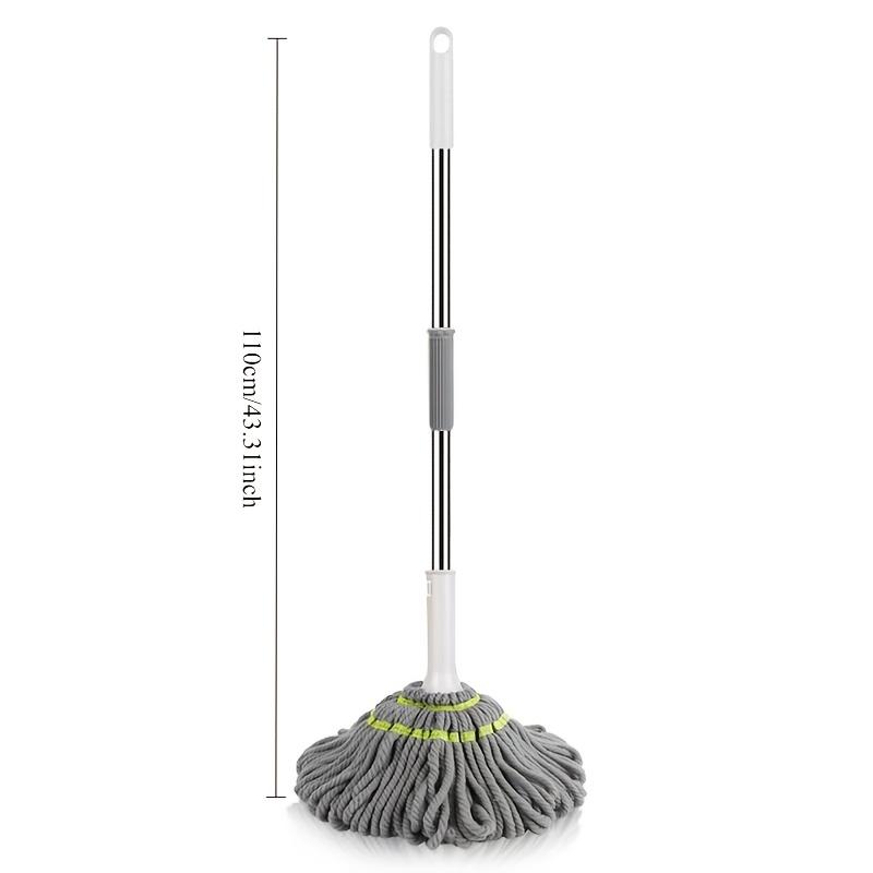 Easy Hands-Free Self-Wringing String Mop for Versatile Wet and Dry Rotary Cleaning - Living Room, Bedroom, Toilet, Kitchen, and Floor Surfaces