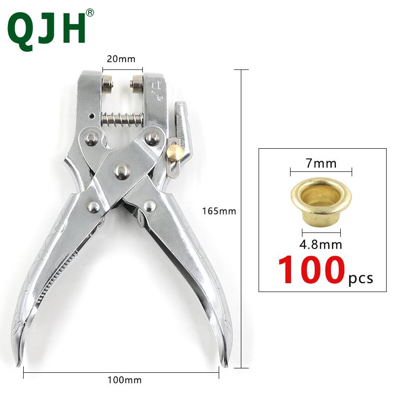 

Qjh 101 шт. Двухцелевой инструмент Люверсы Клепальный набор, Портативный Набор ручного пресса для люверсов/пробойников Для кожи/ремня/обуви/одежды