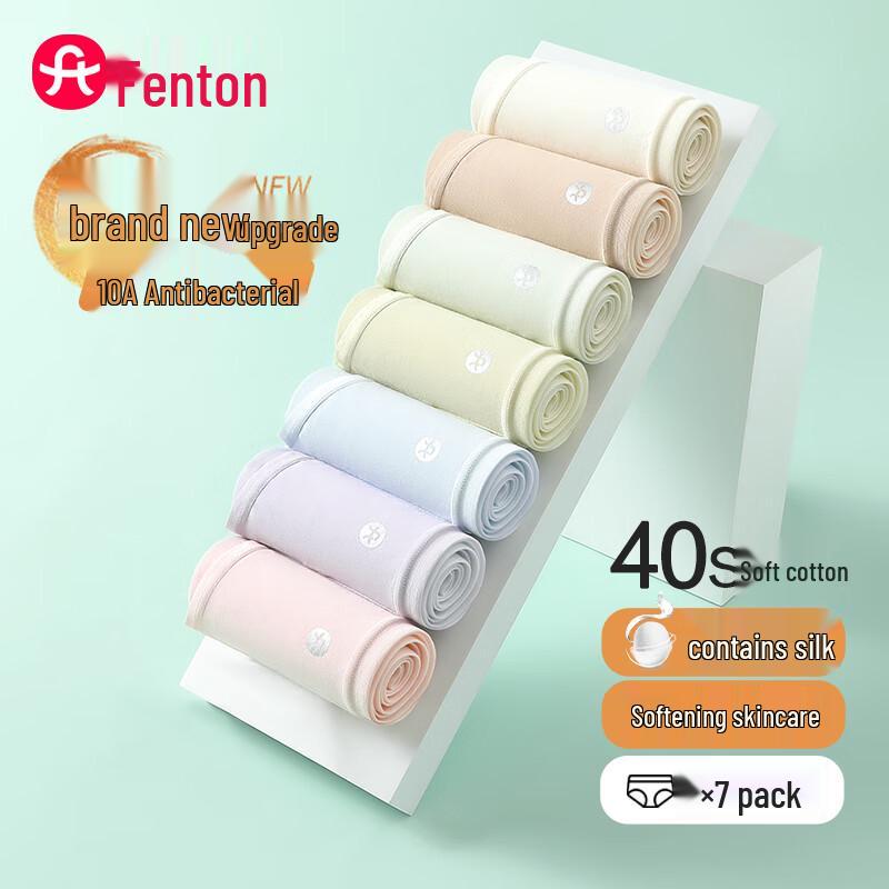 

Fenteng Women s 7-Pack Antibacterial Mid-Waist Briefs M