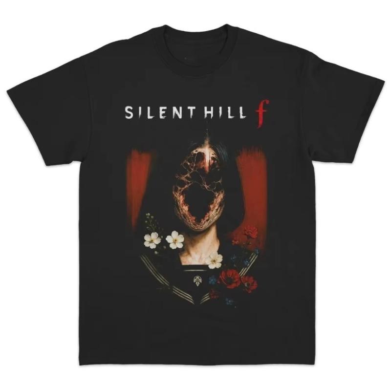 Gaming Lover Unisex Shirt Psychological Horror Game Tshirt Silent Hill F Graphic Printed Tee Men Women Cotton Tops