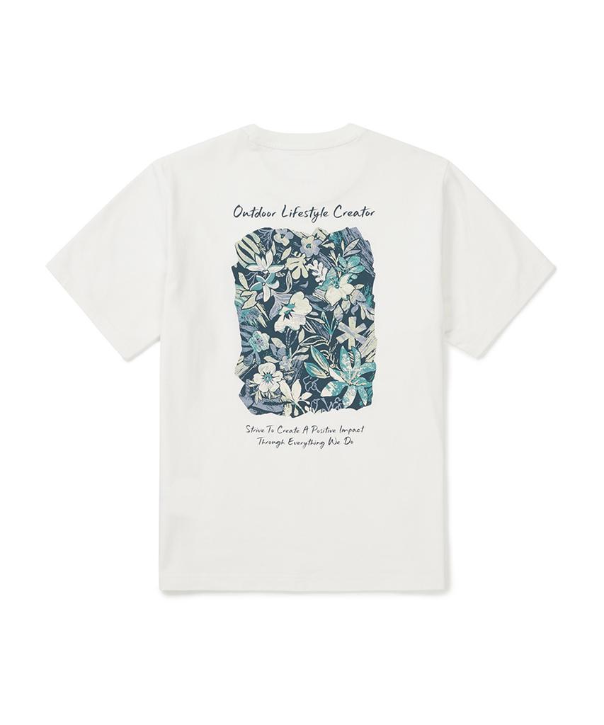 SNOWPEAK APPAREL Cotton Tropical Short Sleeve T-Shirt (S25Mufts62) Off White