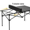 Outdoor Folding Long Table Portable Travel Chicken Rolls Table Black Camping Table Waterproof Folding Storage Barbecue Table