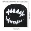Versatile Elastic Y2K Knitted Hat Halloween Hip-hop Black White Pullover Cap Dome All-match Brimless Beanie Cap Warmer