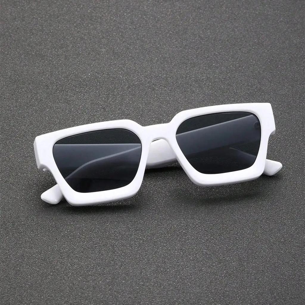Unisex Plastic Fashion Square Frame Sunglasses For Street Pography And Beach Trips Driving Accessories