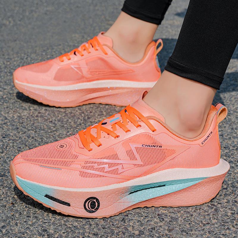 Breathable Fabric Upper Wear-Resistant Cushioning Shoes Round-Toe Lace-Up Running Men's Fashionable Casual Comfortable Sports