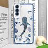 Cool Ocean Turtle Phone Case for Samsung Galaxy A55 A54 A53 A52 A51 A70 A32 A31 A22 A13 4G 5G Sea Blue Turtle Design Clear Cover