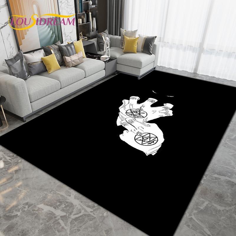 Seria Skull Gesture Covor mare, covor pentru sufragerie, dormitor, canapea, bucătărie, baie, covoraș antiderapant, cadou