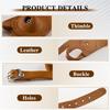 ABJJ Sewn Leather Thimble Hand Protector, Left/Right Hand Anti-Slip, Hand-Embroidered Protective Gloves Right