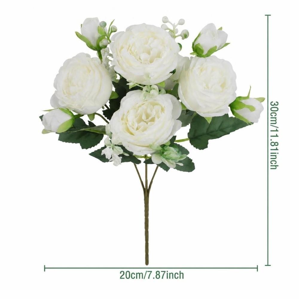 Realistic Touch Artificial Flowers Long Stem Fake Roses Home Wedding Bridal