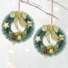 Christmas Wreaths for Front Door Decoration Entrance Table Tree Wall Door Hanging Ornaments Xmas Artificial Pine Garland Set of 2 Items for Home