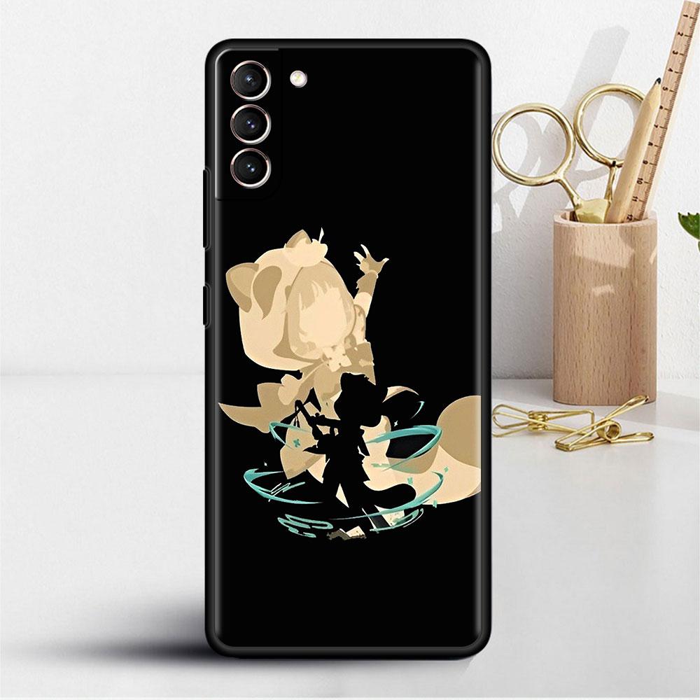 Case For Samsung Galaxy S20 S22 Ultra S21 FE S10 S9 Plus Note 20 10 Lite 9 Soft Phone Cover Shell Anime Genshin Impact Cool