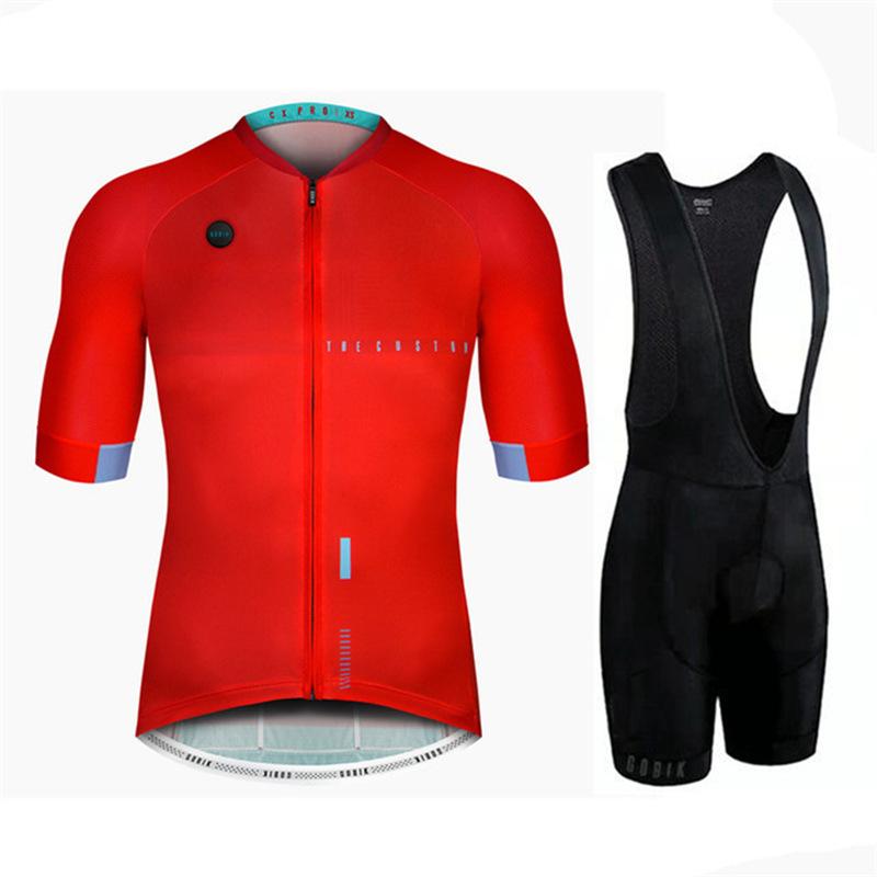 Men's Short-sleeved Overalls Shorts Cycling Suit Sweat-absorbing and Quick-drying