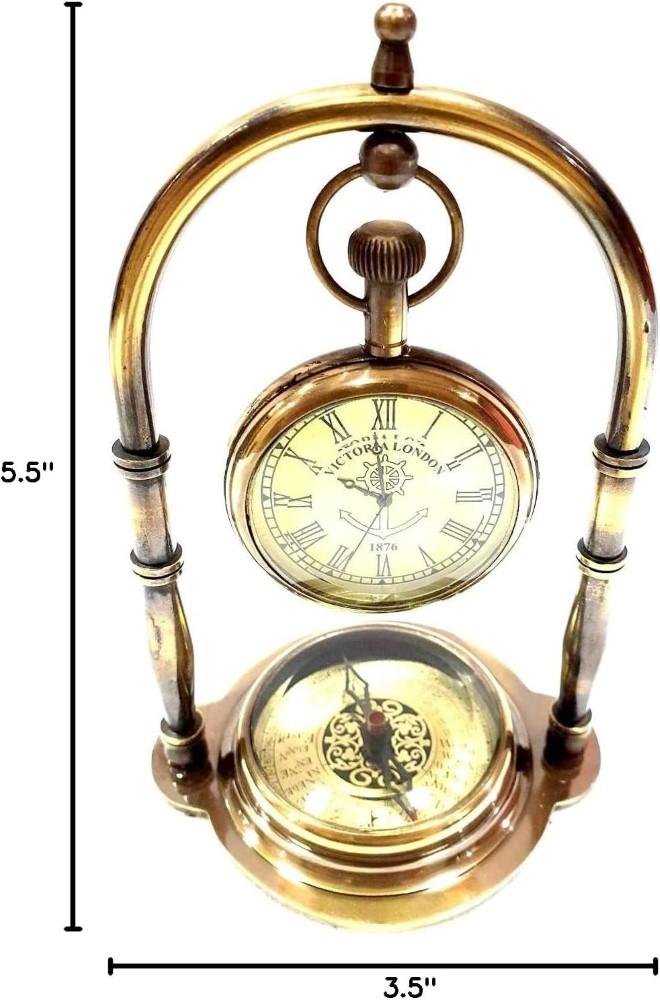 Krásné historické mosazné stolní hodiny Stolní hodiny Starožitné mosazné námořní hodiny