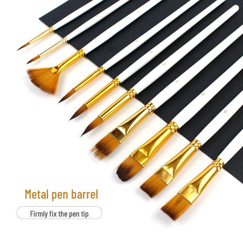 15-Piece Oil Painting Brush Set with Canvas Bag for Watercolor and Acrylic Art