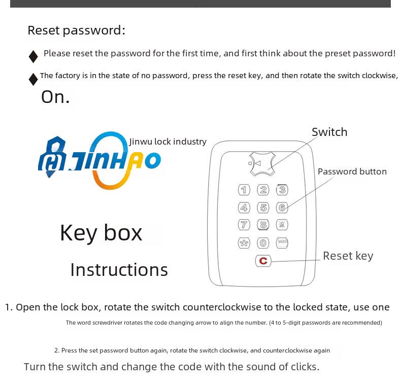 Waterproof Anti-Theft Key Code Box for Hotels and Homestays
