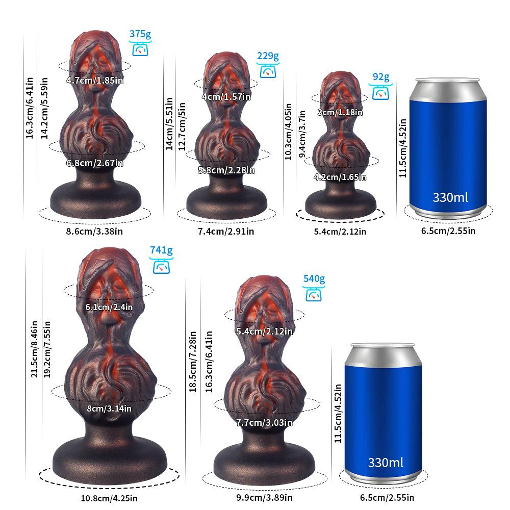 Alien Skull Anal Plugs Female Comfort Dildo Extra Long Male Anal Plug Anal Expansion Erotica Masturbator