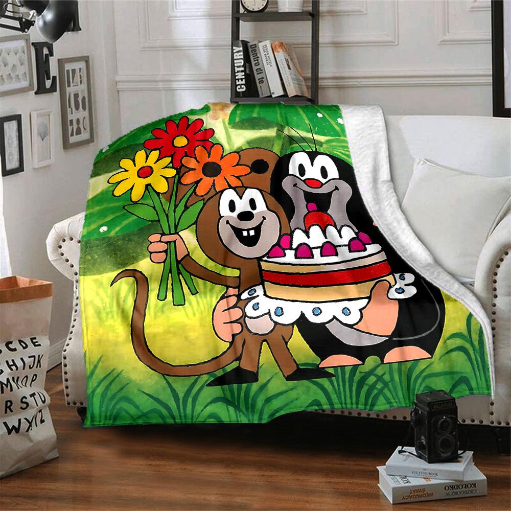 1pc Flowers Animals Garden Flannel Blanket,Ultra Soft Warm Plush Throw for Home Bedroom Bed Sofa Cover Camping Picnic Gift Y7245