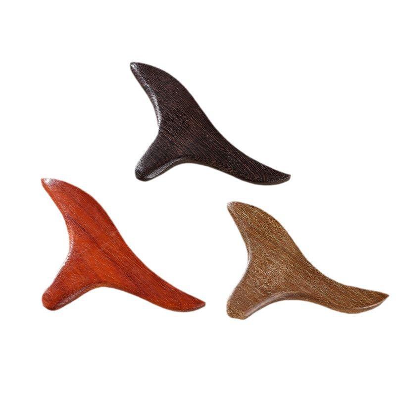 Sandalwood Triangular Bird Acupoint Massager and Scraper for Foot Therapy