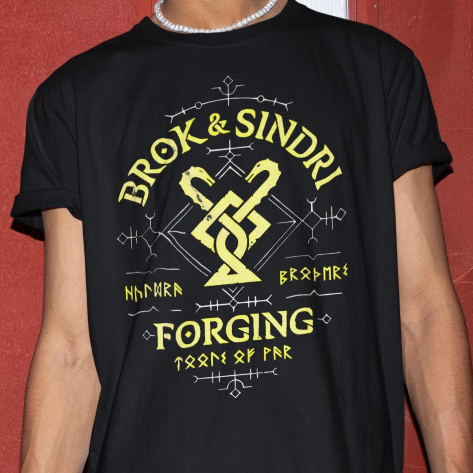 God of War Brok & Sindri Shirt - Video Game T-shirt,GOW4 Tshirt,Kratos Merch 3XL