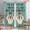 2pcs 2D Flat Printing Curtain Funny Chicken Sign Polyester Without Electricity Festive Curtains Use for Multipurpose Event