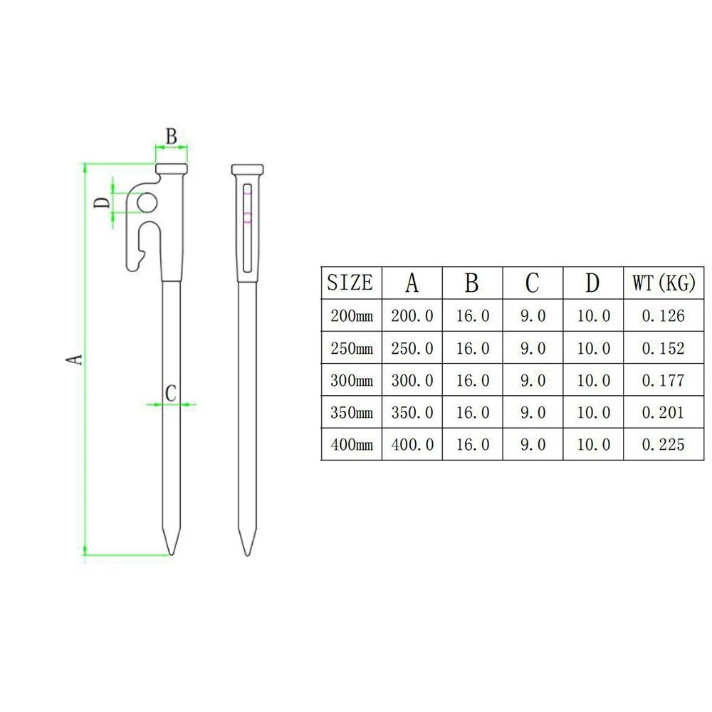4 Packs Of Stainless Steel 420 Outdoor Tomb Tent Ground Nails Camping Ground Nails Anti Falling Tent Nails